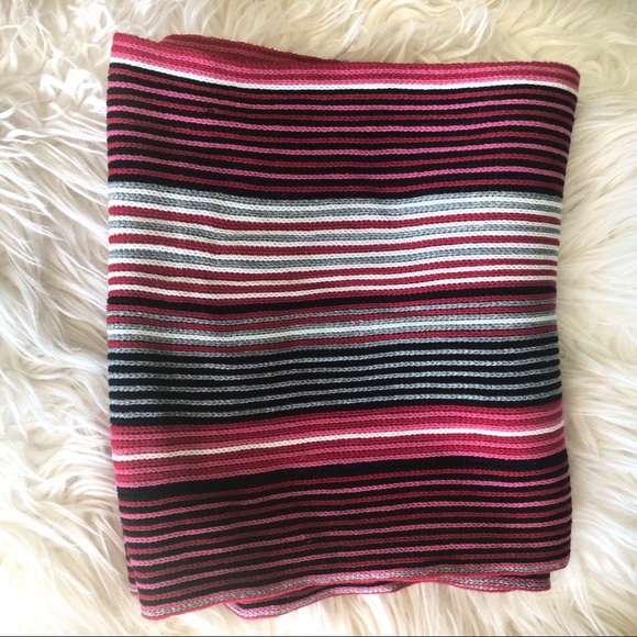 ✨5/$15 NWOT Pink Striped Infinity Scarf - Picture 2 of 2